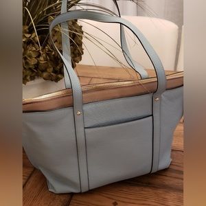 Blue and beige Michael kors purse